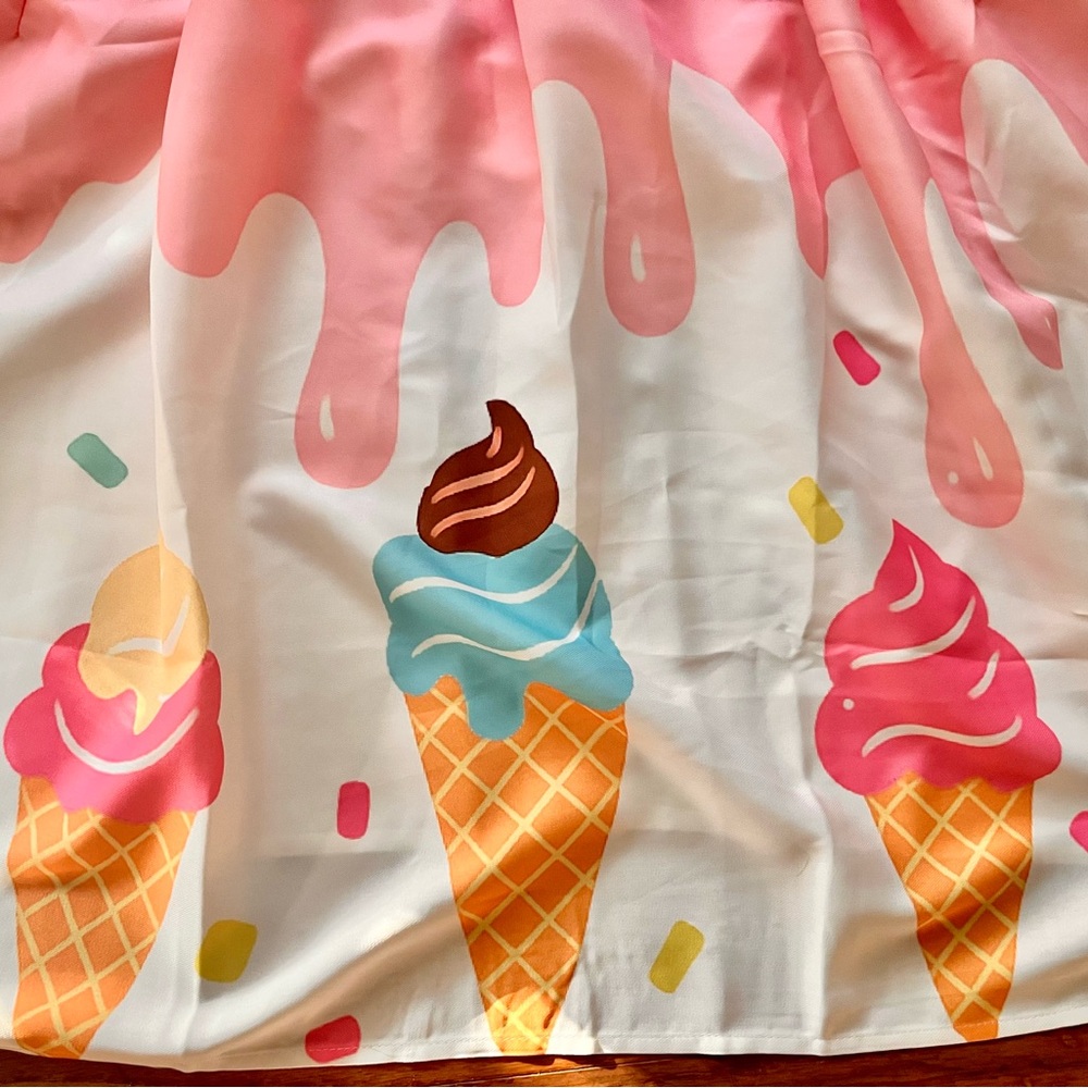 NEW - Ladies Ice Cream Cone Retro Style Dress - Picture 3 of 11